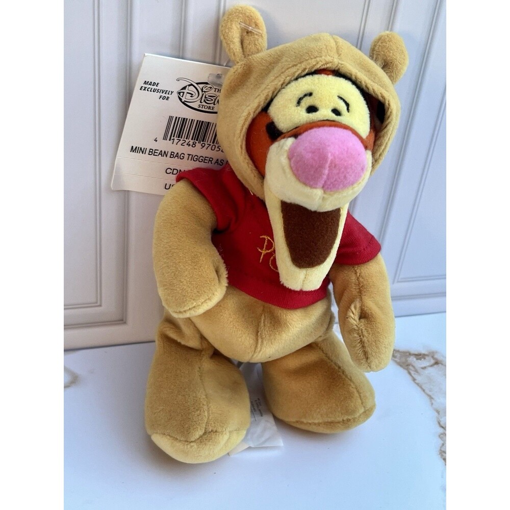 Y2K 1999 Vintage Disney Store Tigger as Pooh Plush 8” NWT Mini Bean Bag